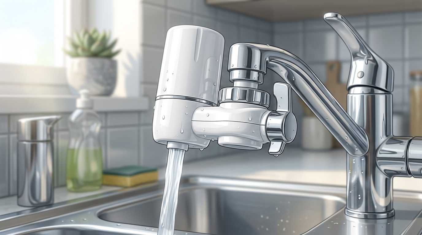 Water filter pitchers on refrigerator shelf