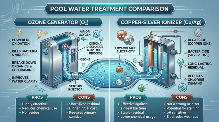 Ozone vs biguanide pool sanitation comparison