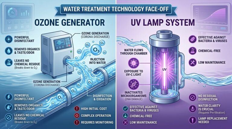 Ozone vs Chlorine pool water treatment comparison
