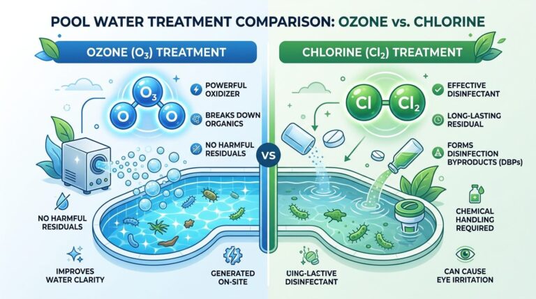Ozone vs ionizer pool treatment comparison