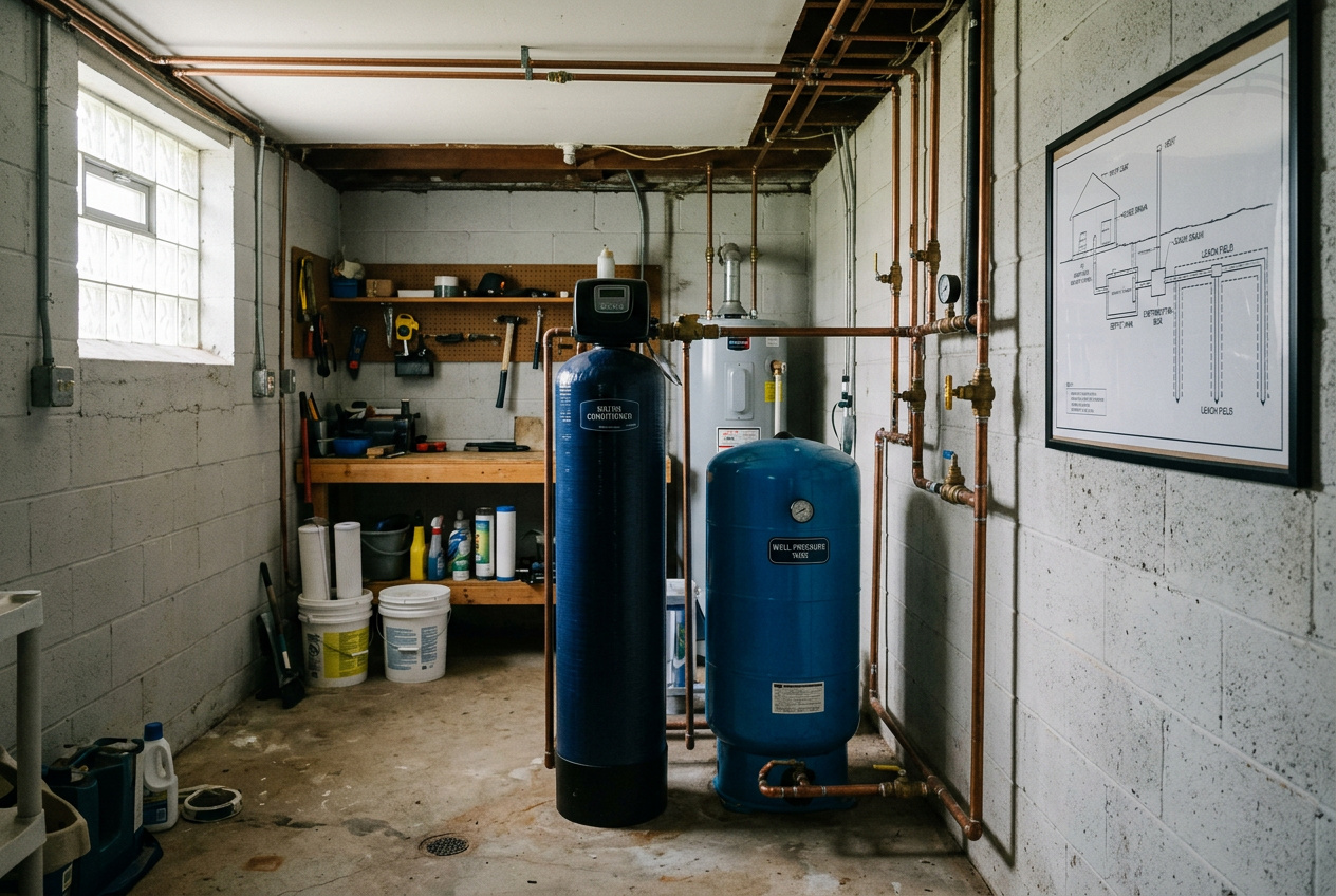 Septic-safe water softeners — salt-free and low-salt picks for well + septic homes 2026