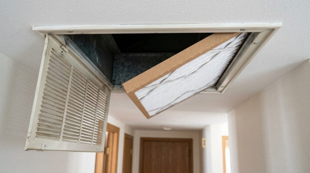 Installing a pleated HVAC filter in a return vent