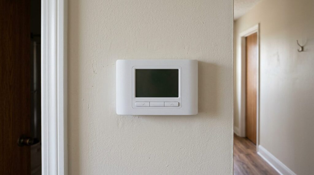 Wall-mounted humidity control in a hallway